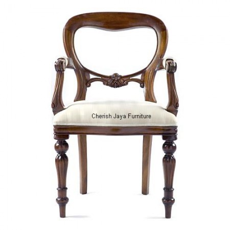 Code: CS 228-M Name: Dutch Chair carver Size: W=50 x D=48 X H=88 cm Wood: Solid Mahogany With beautiful upholstery or on request any other type/color of upholstery.